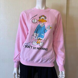 Vintage I Don't Do Mornings Sweater Medium